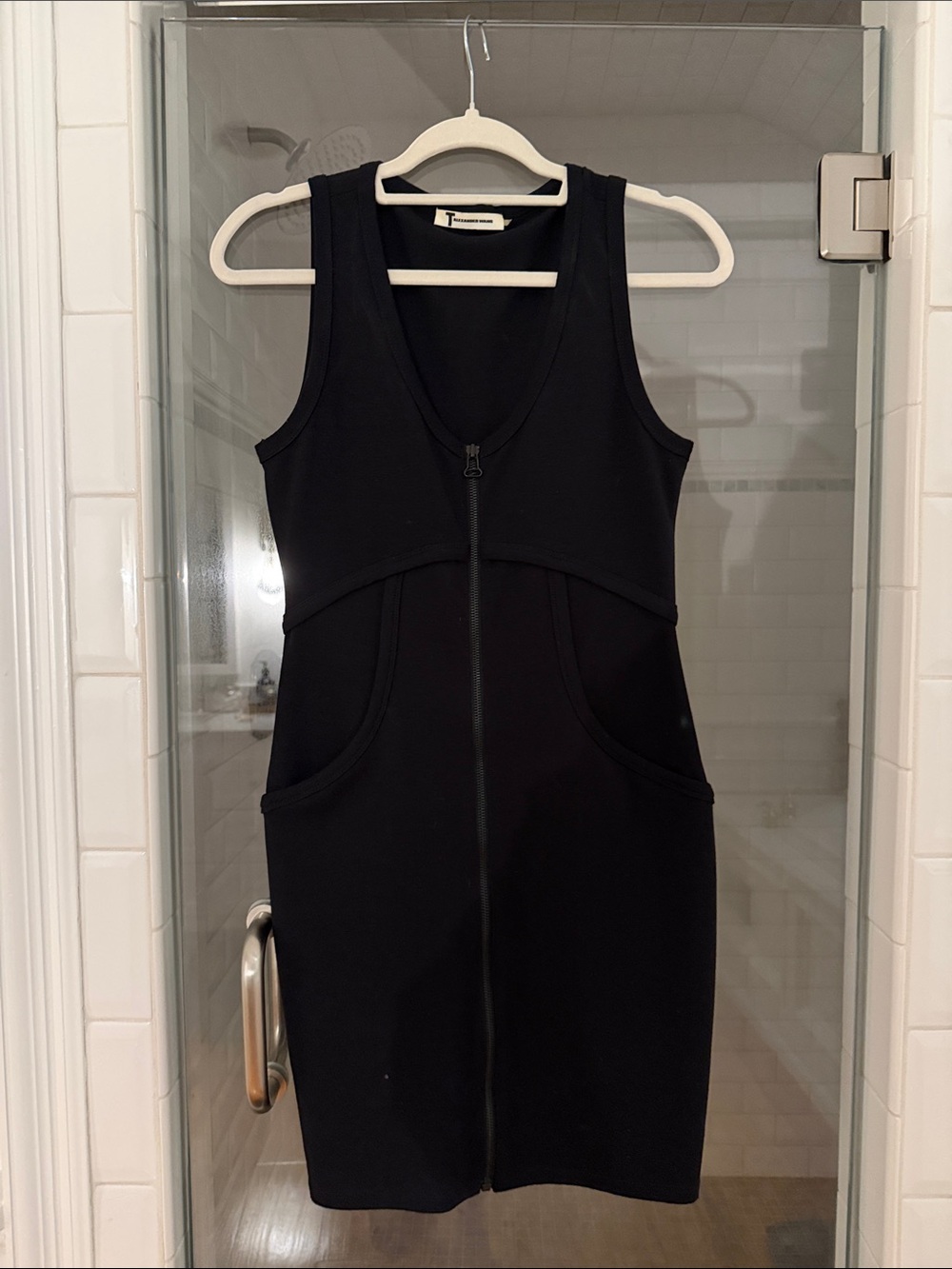 Alexander Wang Zip-Front Black Dress